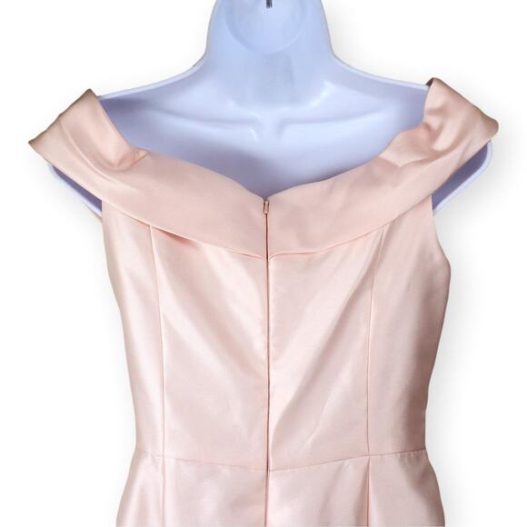 Alfred Sung Baby Pink Ball Gown/Prom Dress Front Leg Slit 14 - Picture 4 of 10